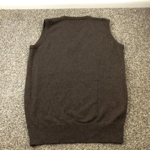 Vintage Gieves & Hawkes Sweater Vest 100% Cashmere V Neck Brown Mens Medium - Picture 4 of 7